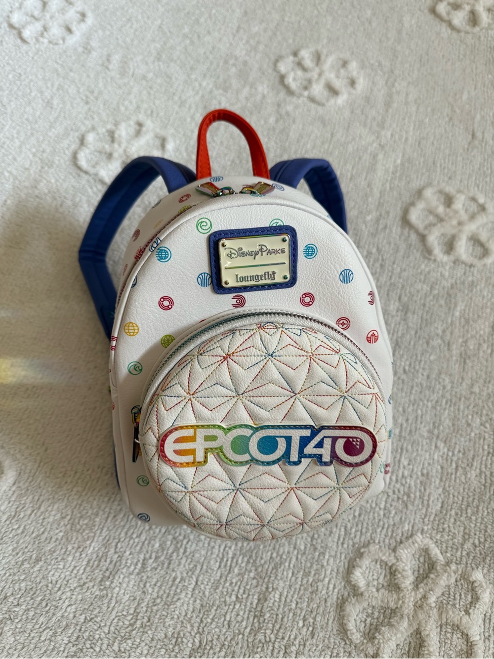 Disney Parks Loungefly EPCOT 40th Anniv Spaceship Earth Mini Backpack